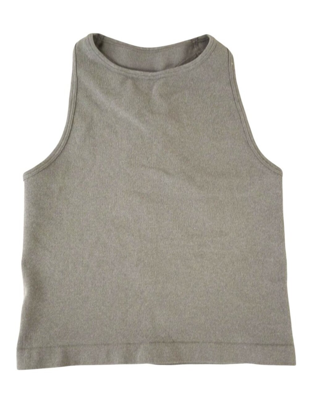 Free People Intimately Gray Ribbed Racerback Crop Tank Womens M/L